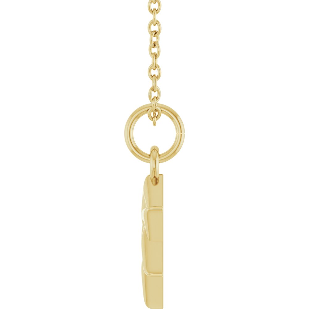 14K Yellow Gold Star Of David 16-18" Necklace