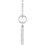 14K White Gold Star Of David 16-18" Necklace