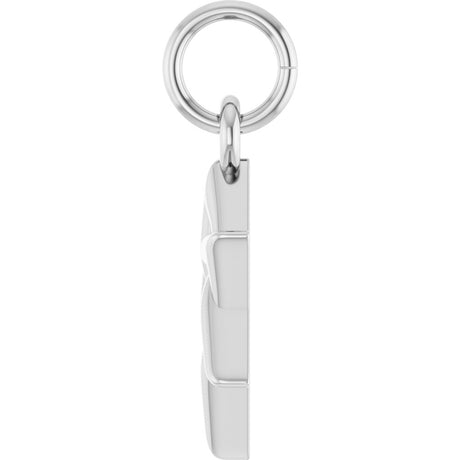 14K White Gold Star Of David Pendant