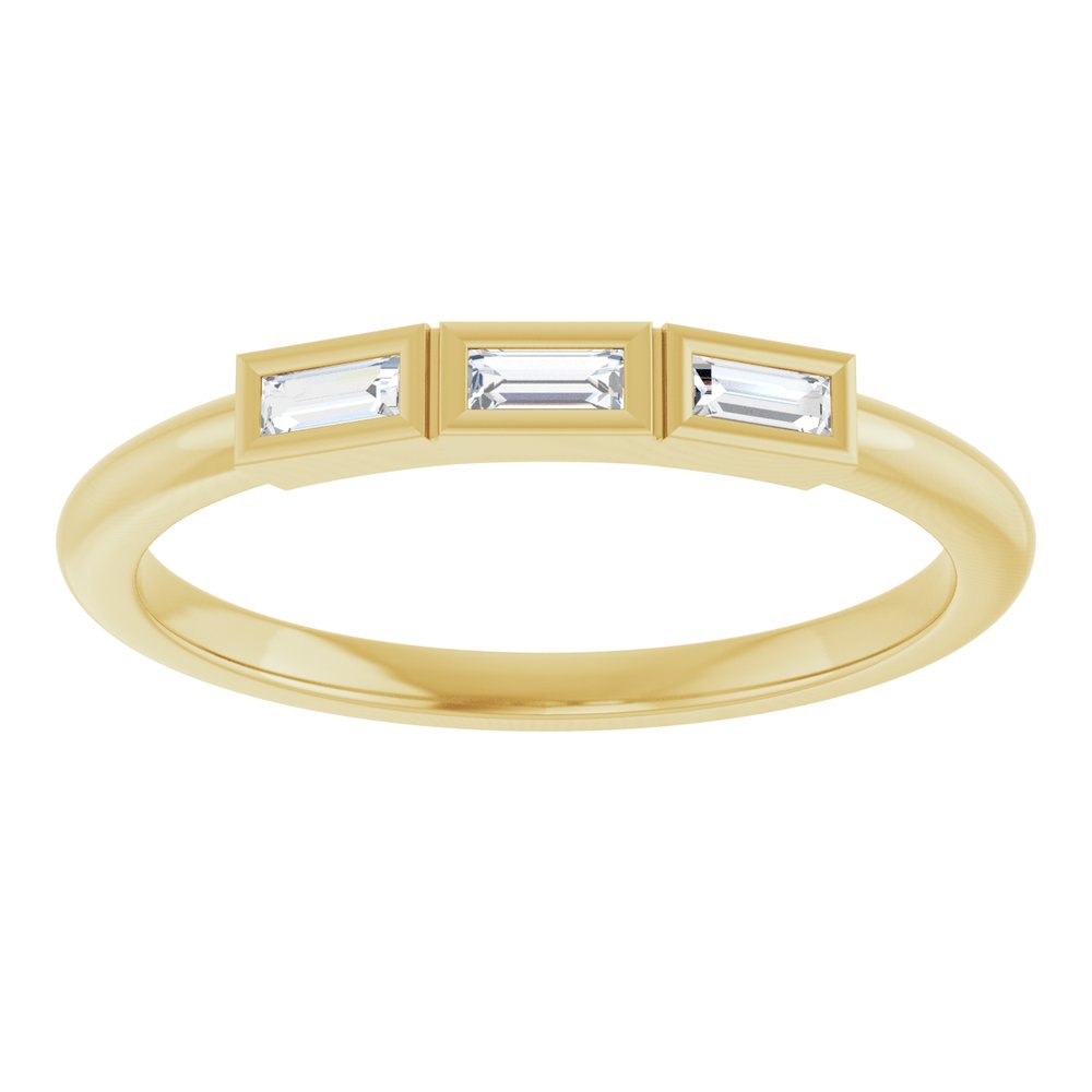 14K Yellow Gold 1/10 CTW Natural Diamond Anniversary Band