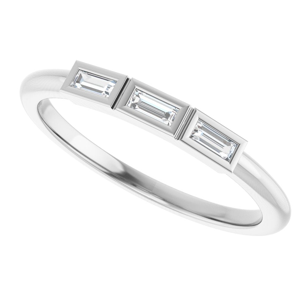 14K White Gold 1/10 CTW Lab-Grown Diamond Anniversary Band