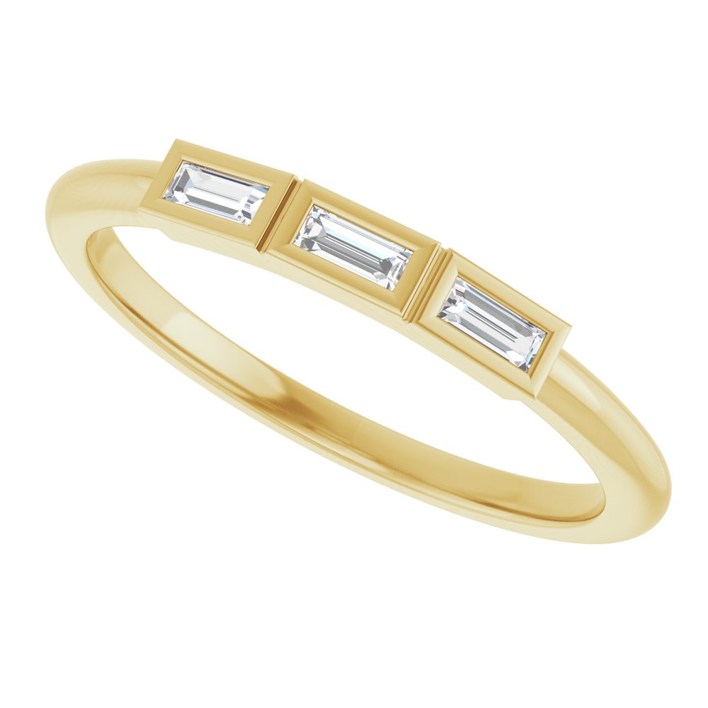 14K Yellow Gold 1/10 CTW Natural Diamond Anniversary Band