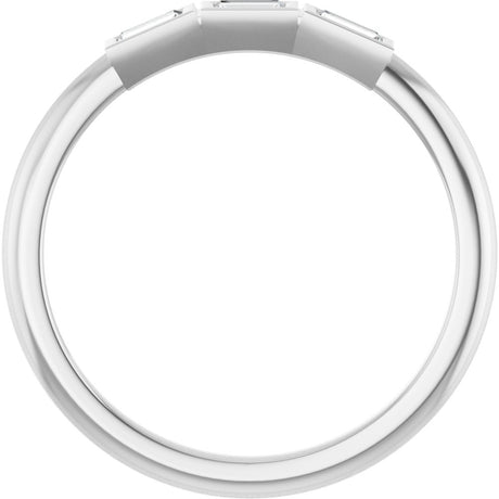 14K White Gold 1/10 CTW Natural Diamond Anniversary Band