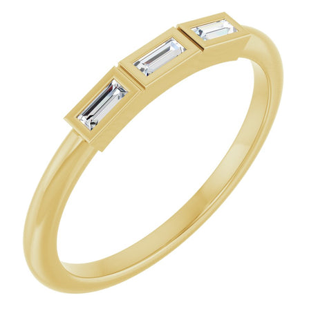 14K Yellow Gold 1/10 CTW Natural Diamond Anniversary Band