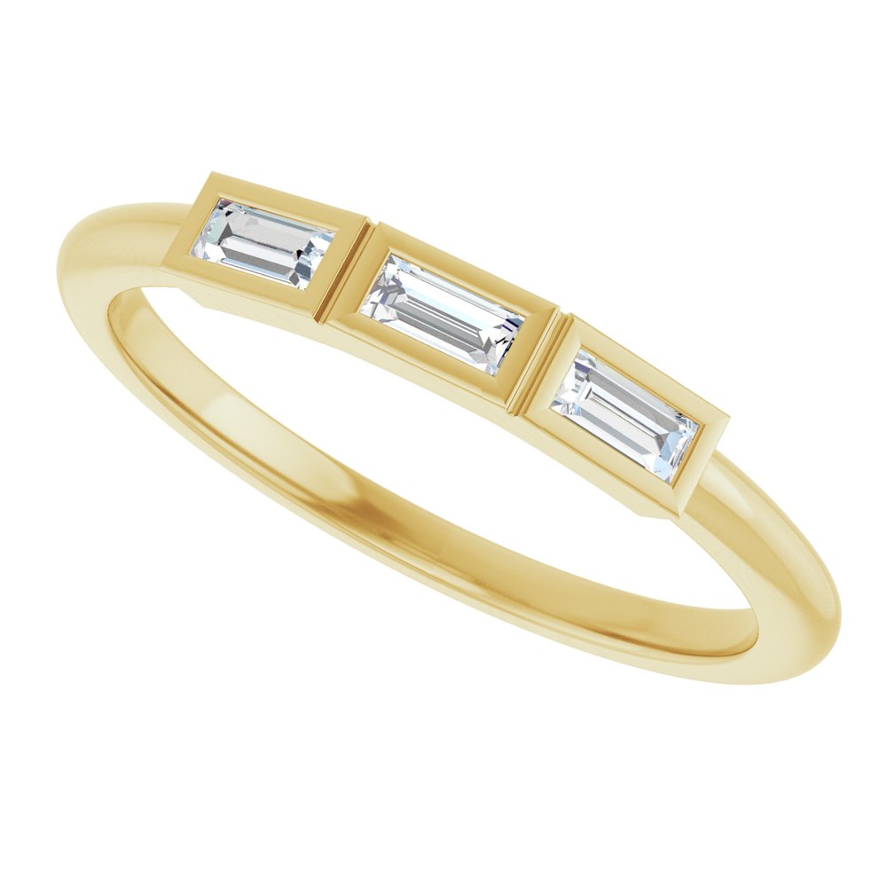 14K Yellow Gold 1/6 CTW Lab-Grown Diamond Anniversary Band
