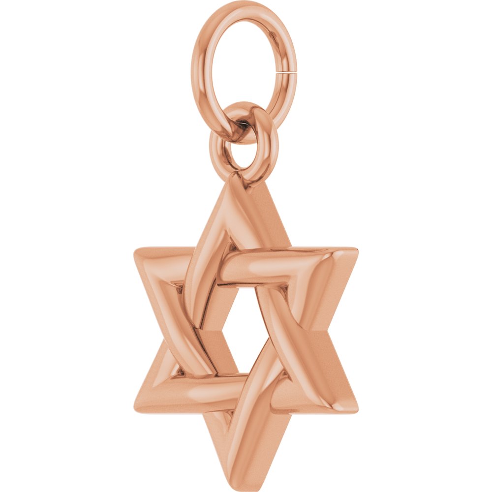 14K Rose Gold Star Of David Pendant