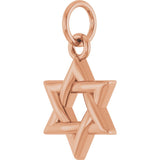 14K Rose Gold Star Of David Pendant