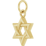 14K Yellow Gold Star Of David Pendant