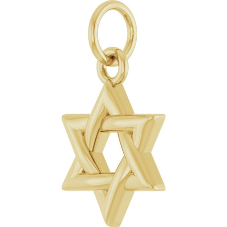 14K Yellow Gold Star Of David Pendant