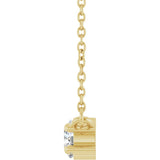14K Yellow Gold 1/2 CTW Lab-Grown Diamond Three-Stone 18" Necklace 