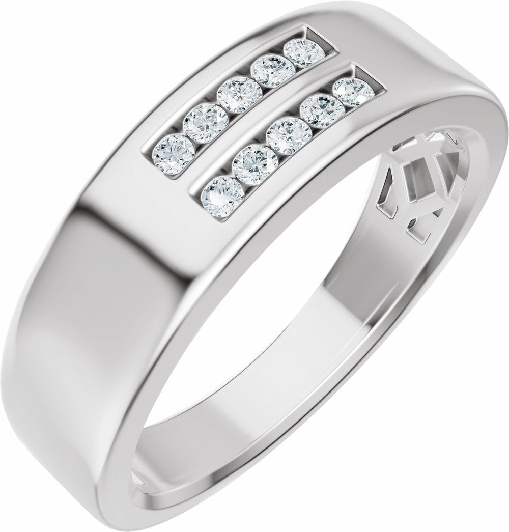 14K White Gold 1/6 CTW Lab-Grown Diamond Band