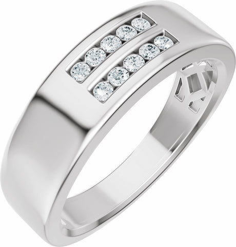 14K White Gold 1/6 CTW Lab-Grown Diamond Band