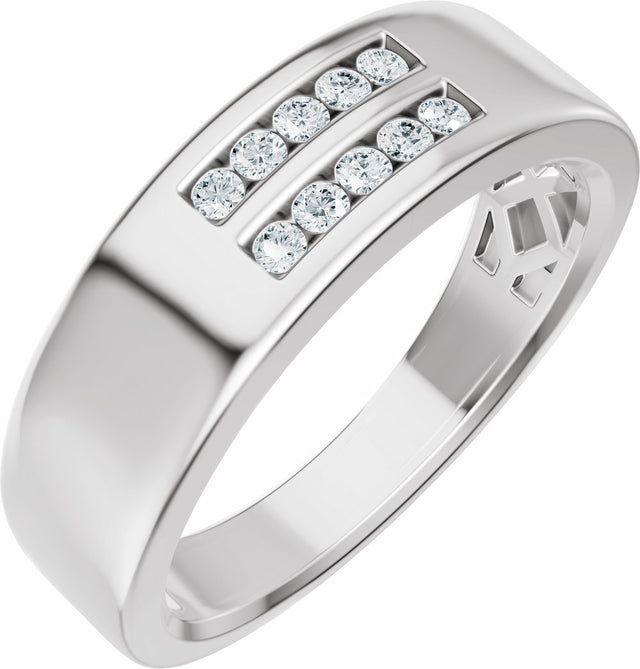 14K White Gold 1/6 CTW Lab-Grown Diamond Band