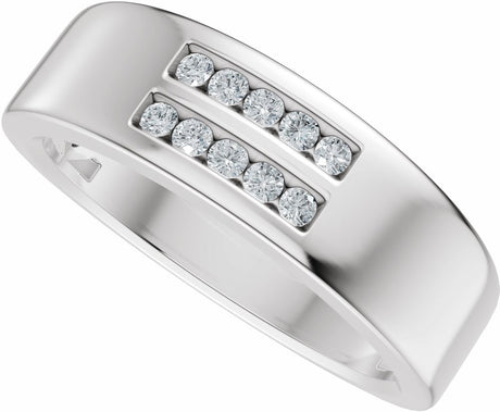 14K White Gold 1/6 CTW Lab-Grown Diamond Band