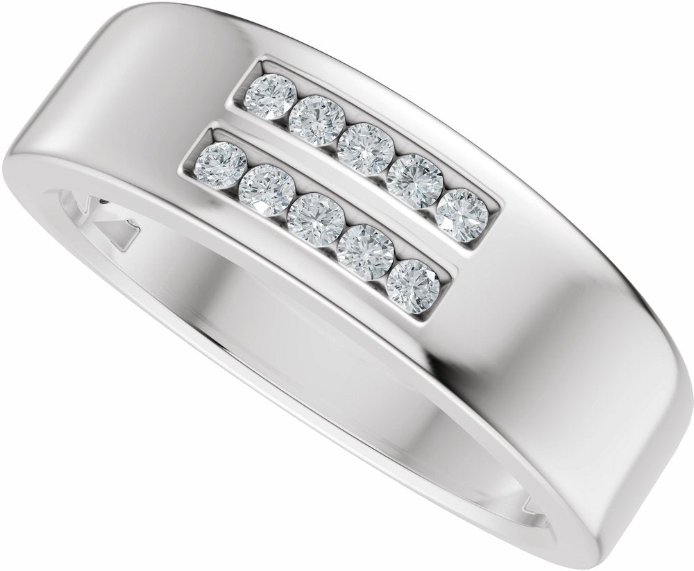 14K White Gold 1/6 CTW Lab-Grown Diamond Band