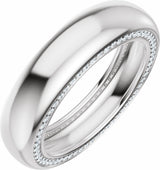 14K White Gold 5/8 CTW Lab-Grown Diamond Band Size 11