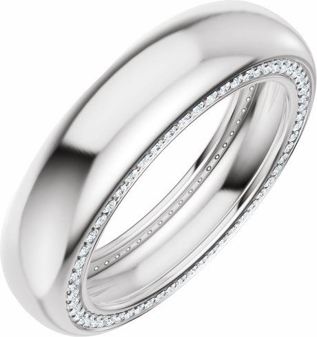 14K White Gold 5/8 CTW Lab-Grown Diamond Band Size 11