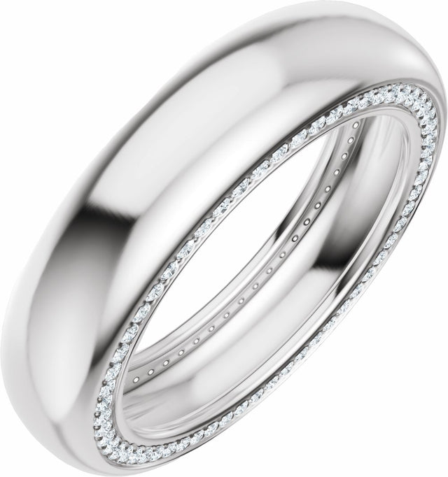 14K White Gold 5/8 CTW Lab-Grown Diamond Band Size 11