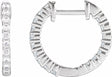Sterling Silver 1/2 CTW Lab-Grown Diamond Inside-Outside 14.5 mm Hoop Earrings