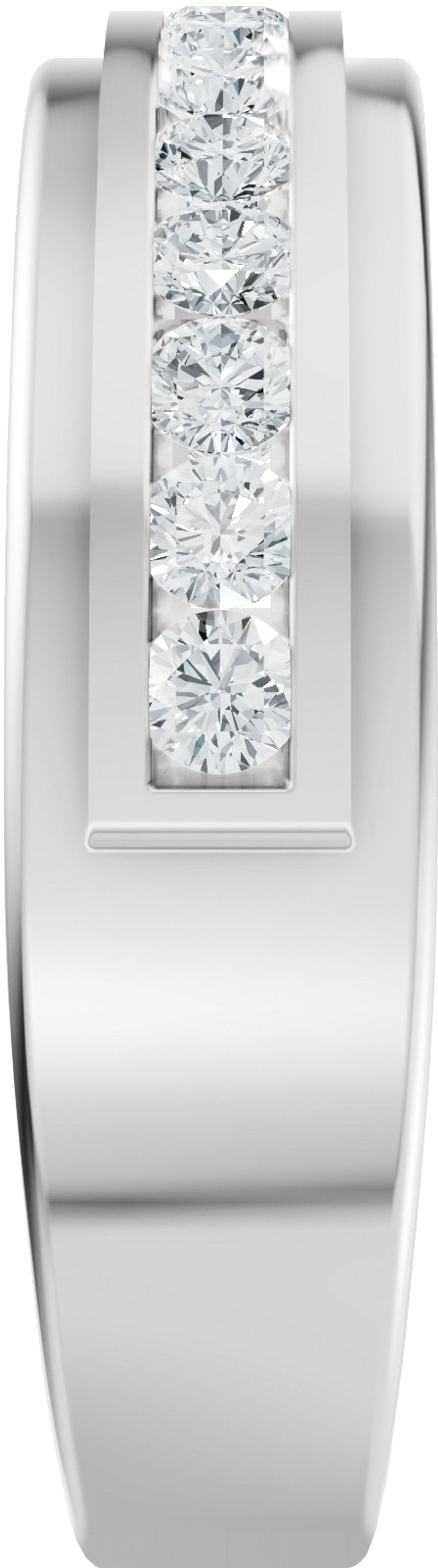 14K White Gold 5/8 CTW Natural Diamond Band