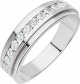 14K White Gold 5/8 CTW Lab-Grown Diamond Band