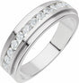 14K White Gold 5/8 CTW Natural Diamond Band