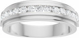 14K White Gold 5/8 CTW Natural Diamond Band