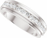 14K White Gold 5/8 CTW Natural Diamond Band