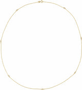 14K Yellow 1/3 CTW Lab-Grown Diamond 7-Station 24" Necklace