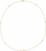 14K Yellow Gold 1/3 CTW Lab-Grown Diamond 7-Station 24" Necklace