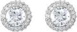 14K White 1 1/3 CTW Natural Diamond Earrings