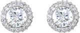 14K White Gold 1 1/3 CTW Natural Diamond Earrings