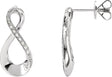 14K White Gold .08 CTW Natural Diamond Infinity-Inspired Earrings