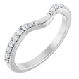14K White Gold 1/5 CTW Lab-Grown Diamond Contour Band