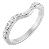 14K White Gold 1/5 CTW Lab-Grown Diamond Contour Band