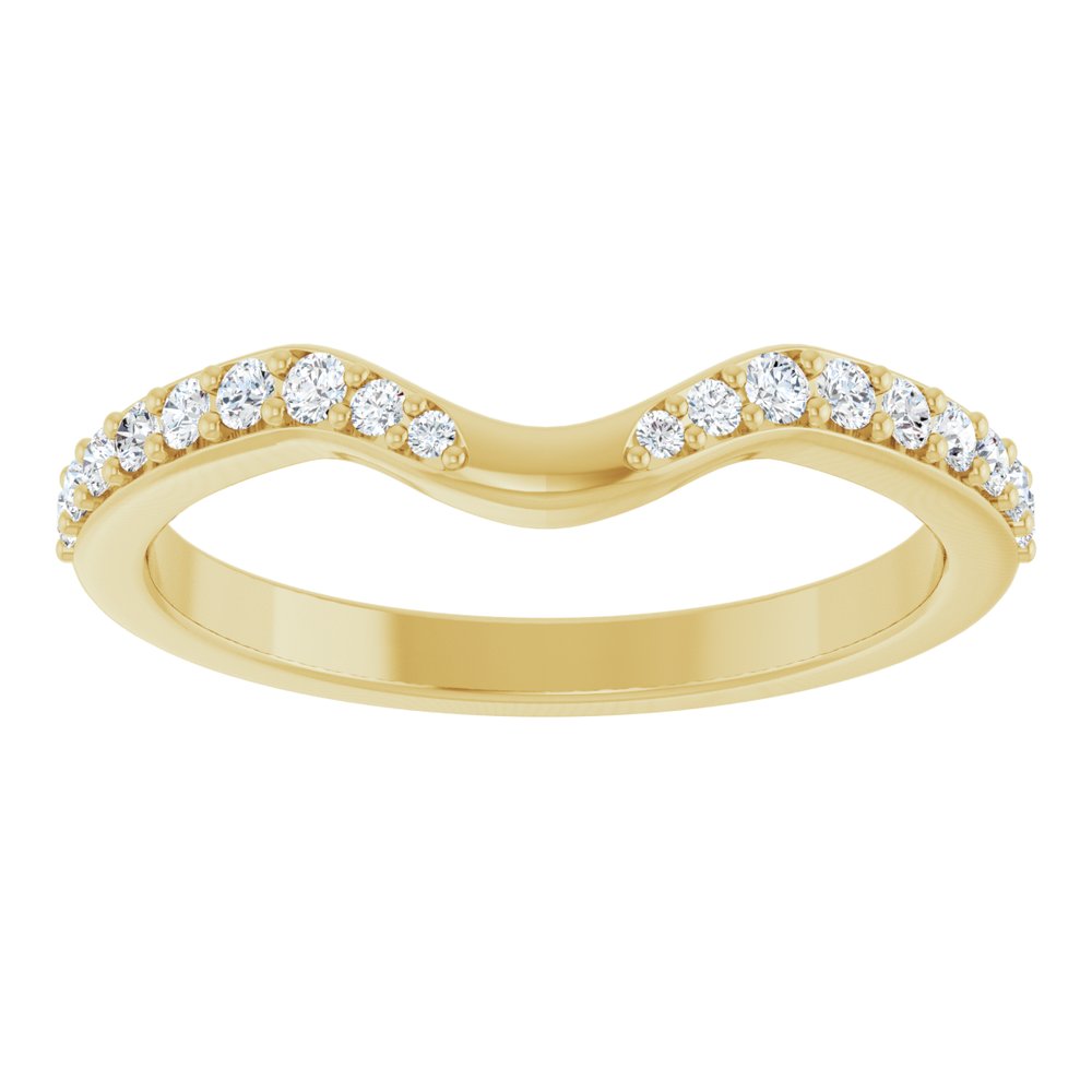 14K Yellow Gold 1/5 CTW Lab-Grown Diamond Contour Band