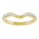 14K Yellow Gold 1/5 CTW Lab-Grown Diamond Contour Band