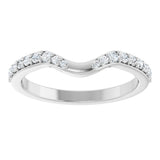 14K White Gold 1/5 CTW Lab-Grown Diamond Contour Band