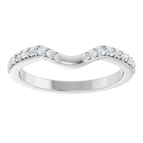 14K White Gold 1/5 CTW Natural Diamond Contour Band