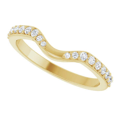 14K Yellow Gold 1/5 CTW Lab-Grown Diamond Contour Band