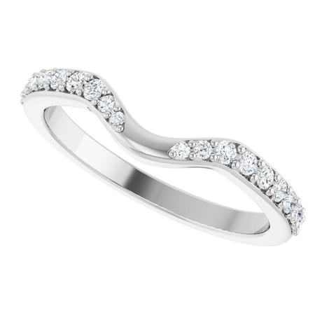 14K White Gold 1/5 CTW Lab-Grown Diamond Contour Band