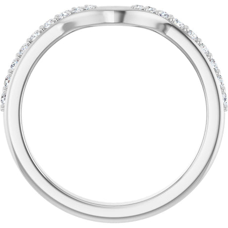 14K White Gold 1/5 CTW Natural Diamond Contour Band