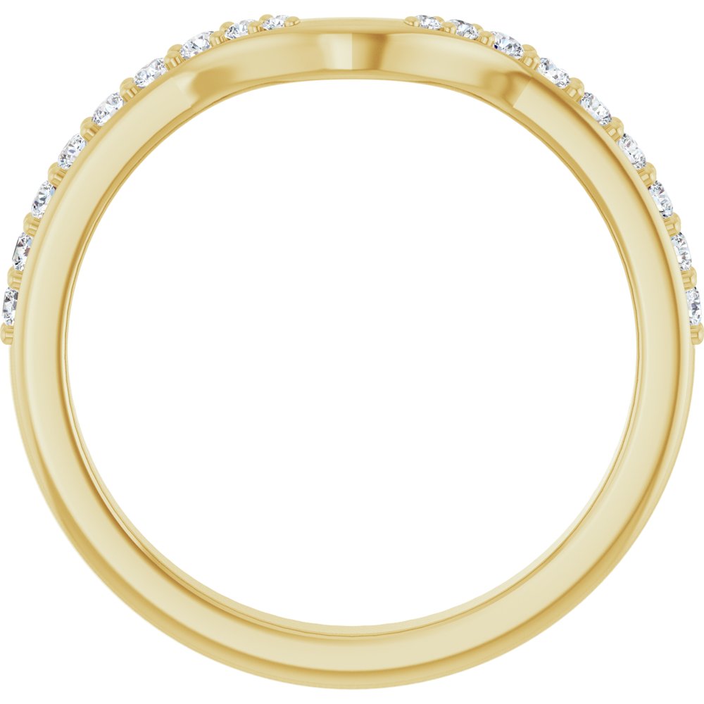 14K Yellow Gold 1/5 CTW Lab-Grown Diamond Contour Band