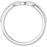 14K White Gold 1/5 CTW Natural Diamond Contour Band