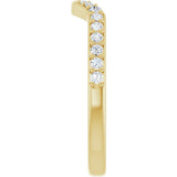14K Yellow Gold 1/5 CTW Lab-Grown Diamond Contour Band