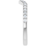 14K White Gold 1/5 CTW Natural Diamond Contour Band