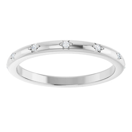 14K White Gold .03 CTW Natural Diamond Anniversary Band