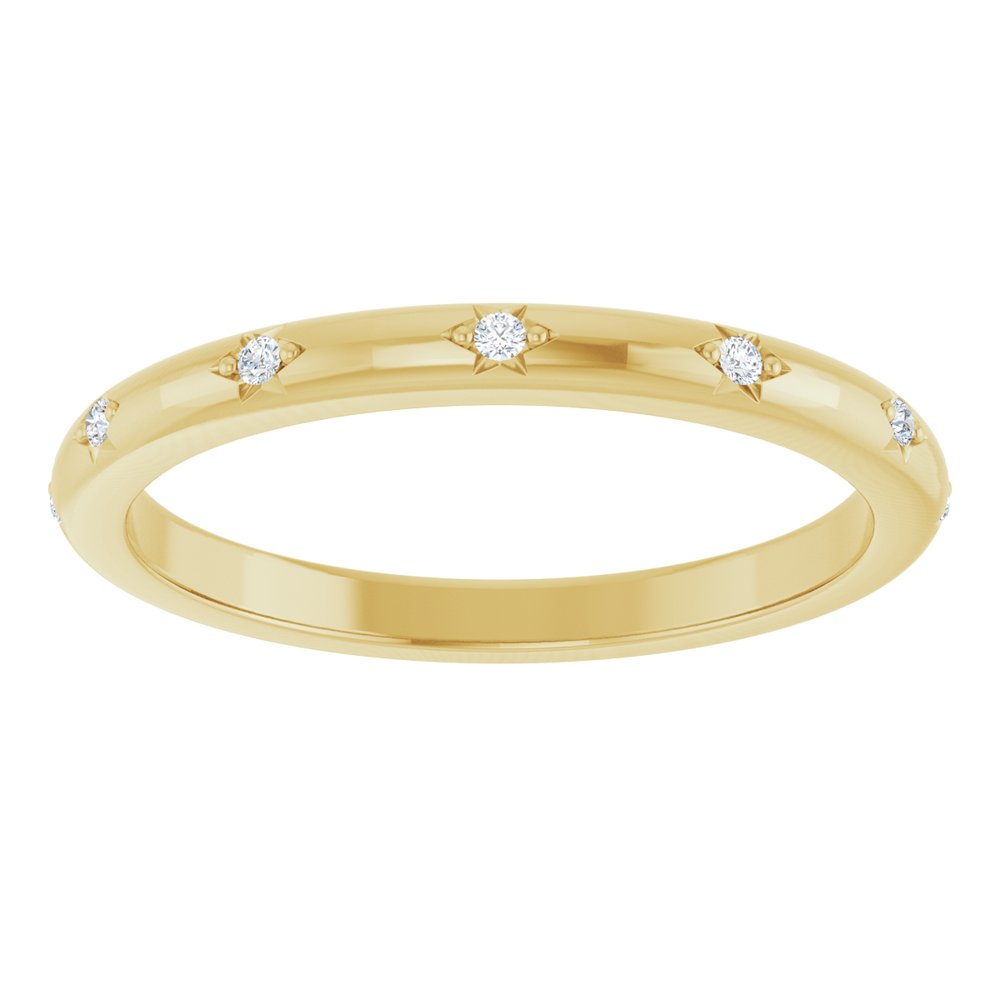 14K Yellow Gold .03 CTW Natural Diamond Anniversary Band