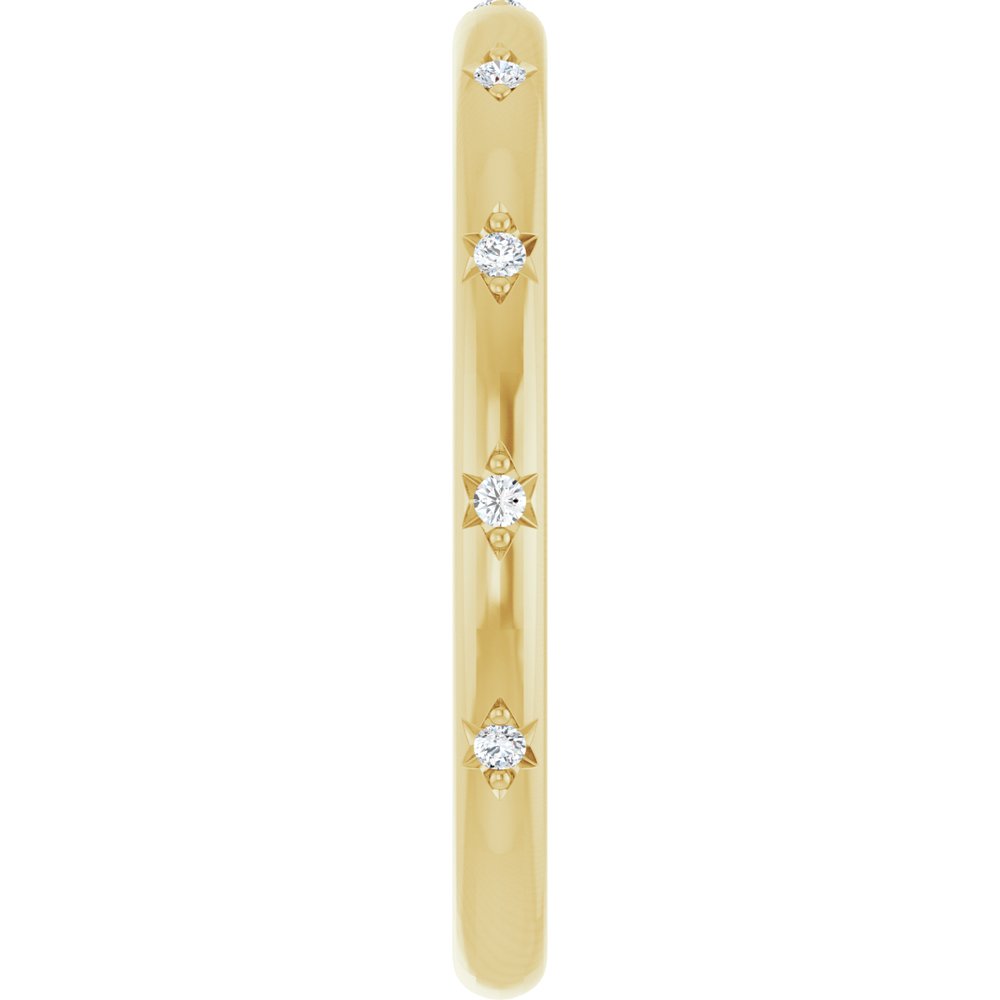 14K Yellow Gold .03 CTW Natural Diamond Anniversary Band