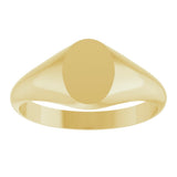 14K Yellow Gold 8x6 mm Oval Signet Ring